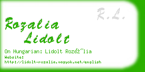 rozalia lidolt business card